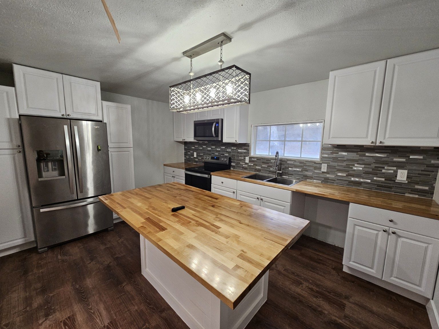 Custom butcher block countertop fabricated and installed by Right Hand Construction